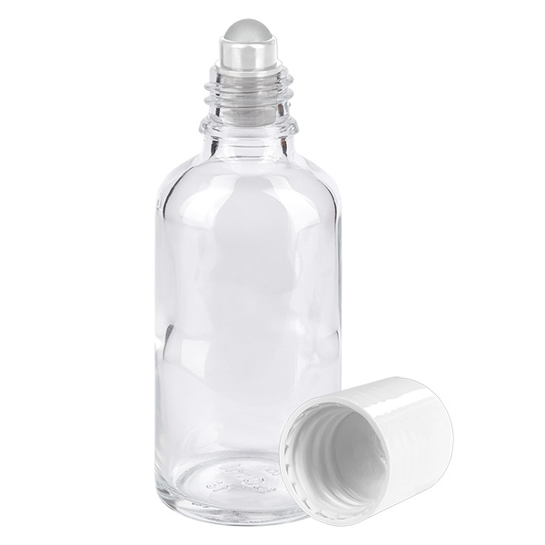50ml Roll-On Flasche weiß Standardverschluss ClearLine UT18/50