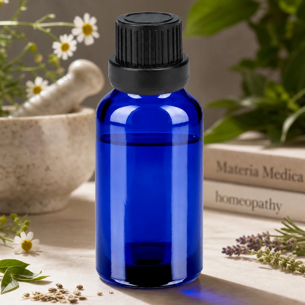 20ml Flasche 11mm Schraubverschluss schwarz Originalitätsverschluss BlueLine UT18/20 Handliche Tropfflasche 20ml in Apothekerqualität für präzise Dosierung von Extrakten
