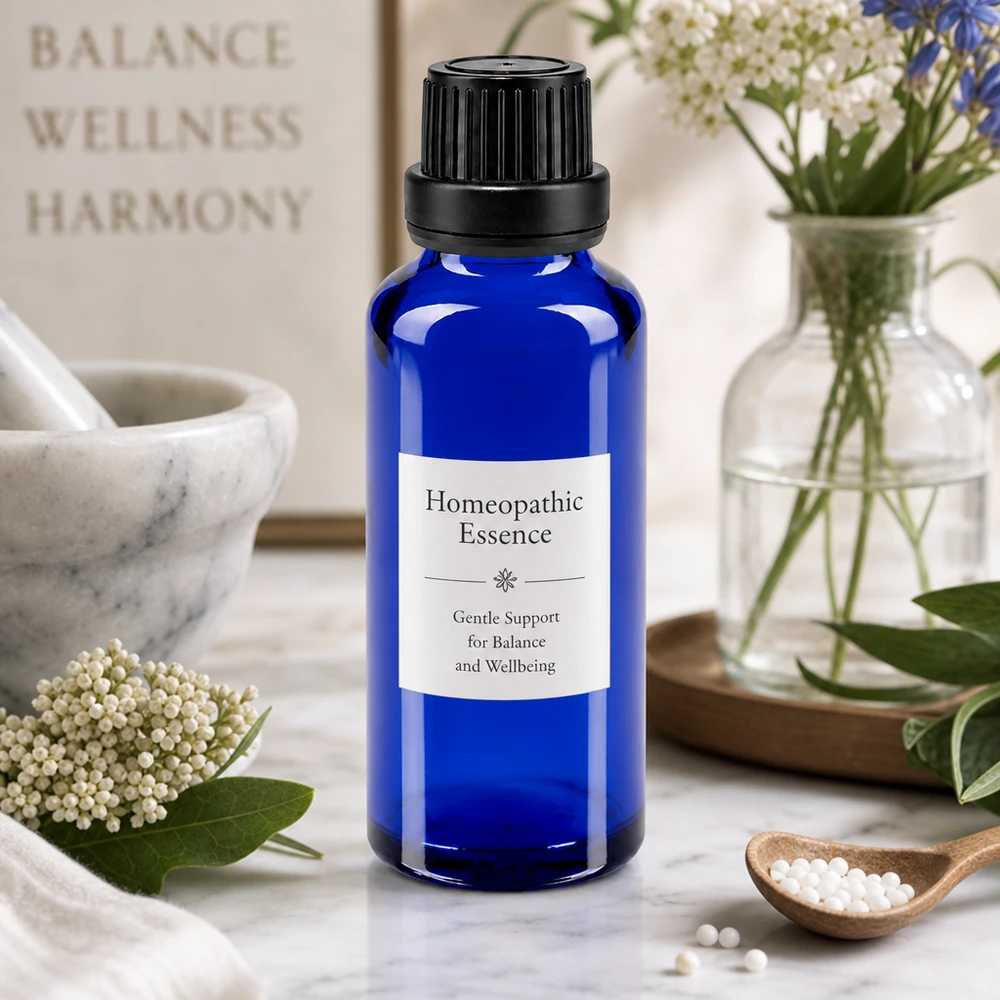 Apothekenflasche blau 30ml Tropfverschluss Giessring 2mm schwarz Originalitätsverschluss Apothekerflasche 30ml blau mit 2mm Tropfeinsatz und Etikett für Balance und Wohlbefinden