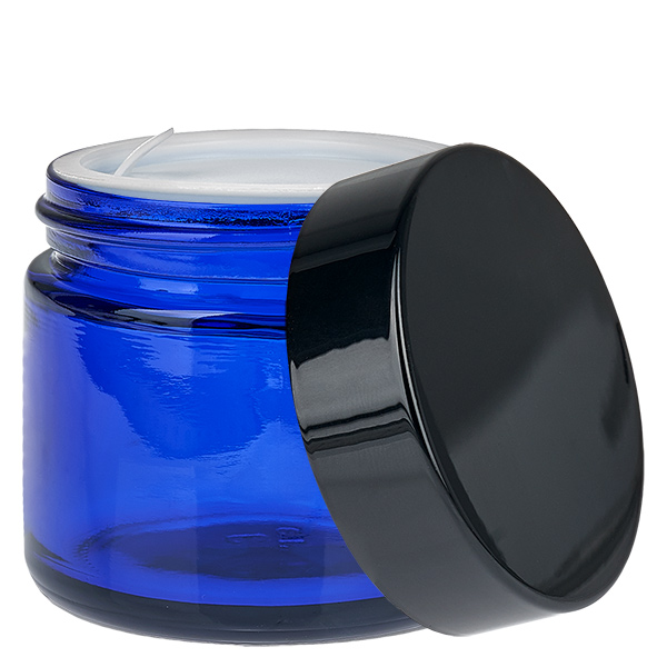 Glastiegel 60ml blau mit Einlegedeckel UNiTWIST Glastiegel 60ml blau mit Einlegedeckel UNiTWIST
