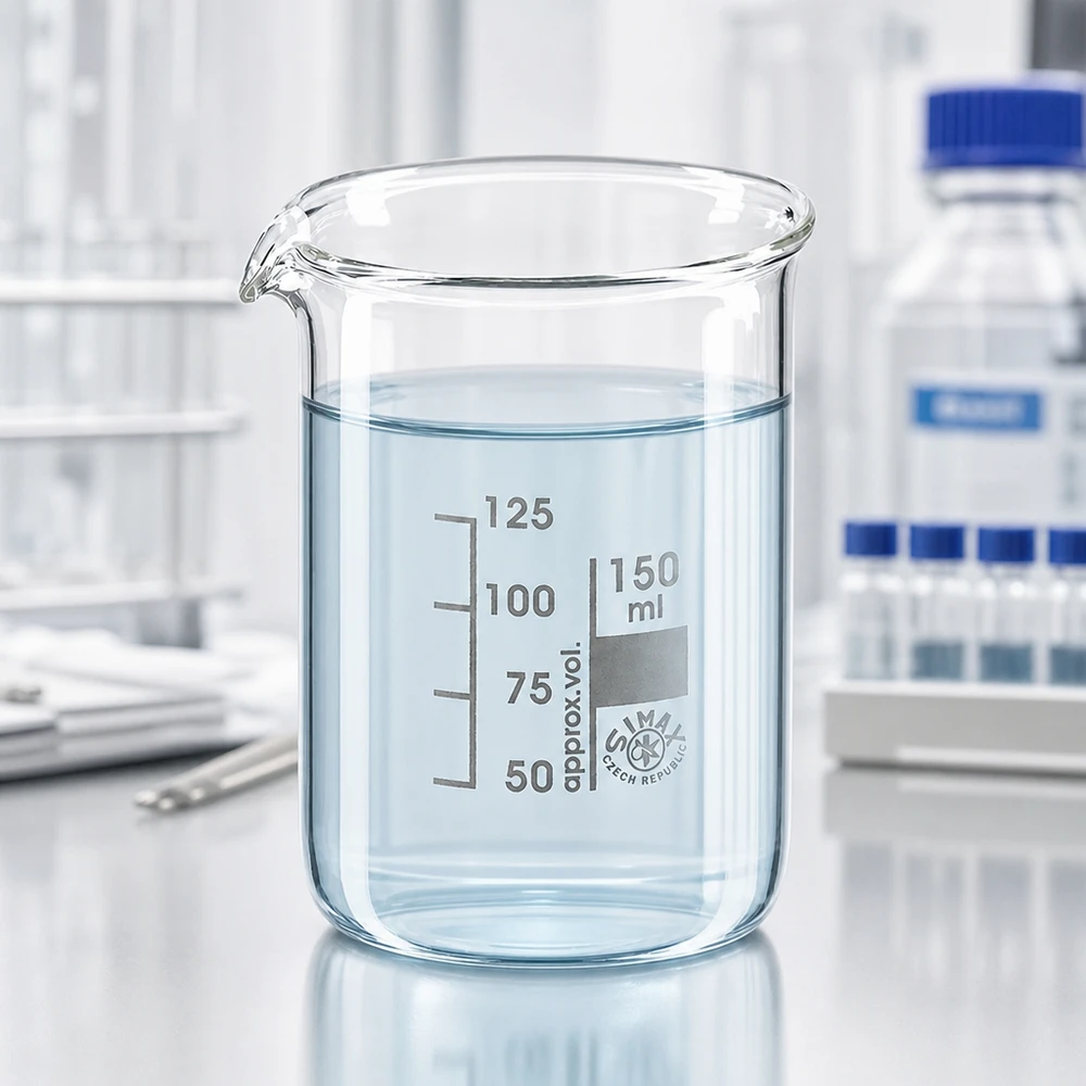 Becherglas 150ml Borosilikatglas, niedrige Form Universelles Messbecherglas 150ml niedrige Form für Chemie und Forschung geeignet