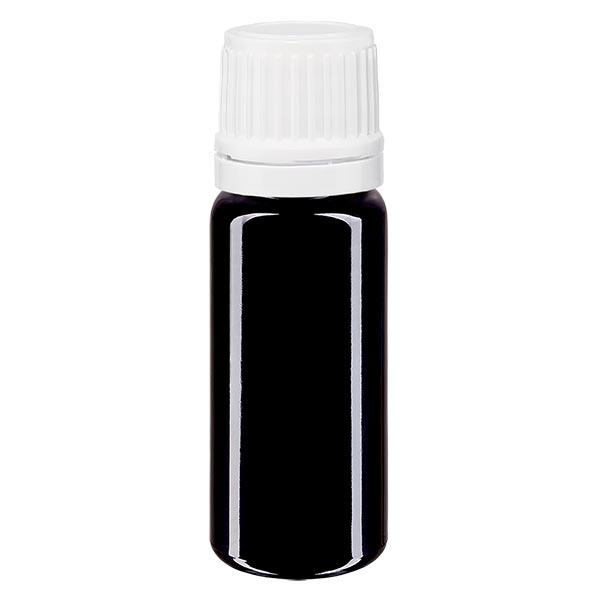 Apothekenflasche violett 10ml Schraubverschluss weiß Originalitätsverschluss Apothekenflasche violett 10ml Schraubverschluss weiß Originalitätsverschluss