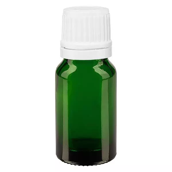 Apothekenflasche grün 10ml Schraubverschluss weiß Originalitätsverschluss