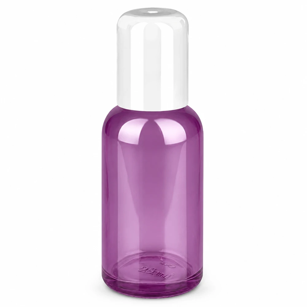 30ml Roll-On Flasche weiss Standard PurpleLine UT18/30 Violette 30ml Rollerflasche mit weißem Deckel ideal für DIY-Kosmetik und Aromatherapie