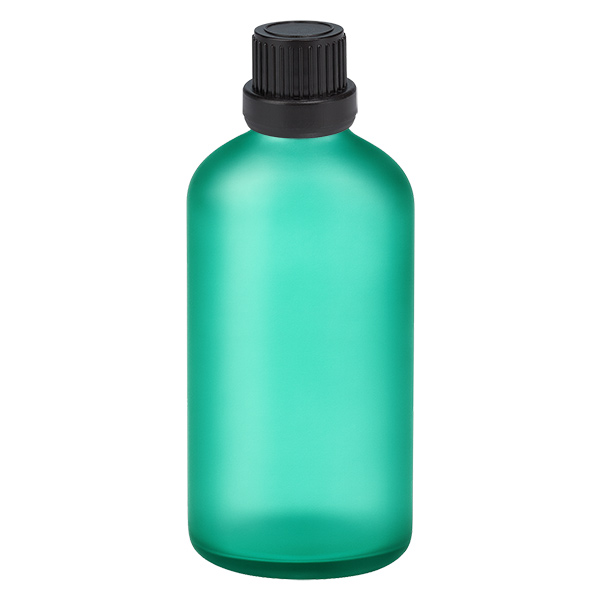 100ml Flasche 11mm Schraubverschluss schwarz Originalitätsverschluss GreenL. UT18/100
