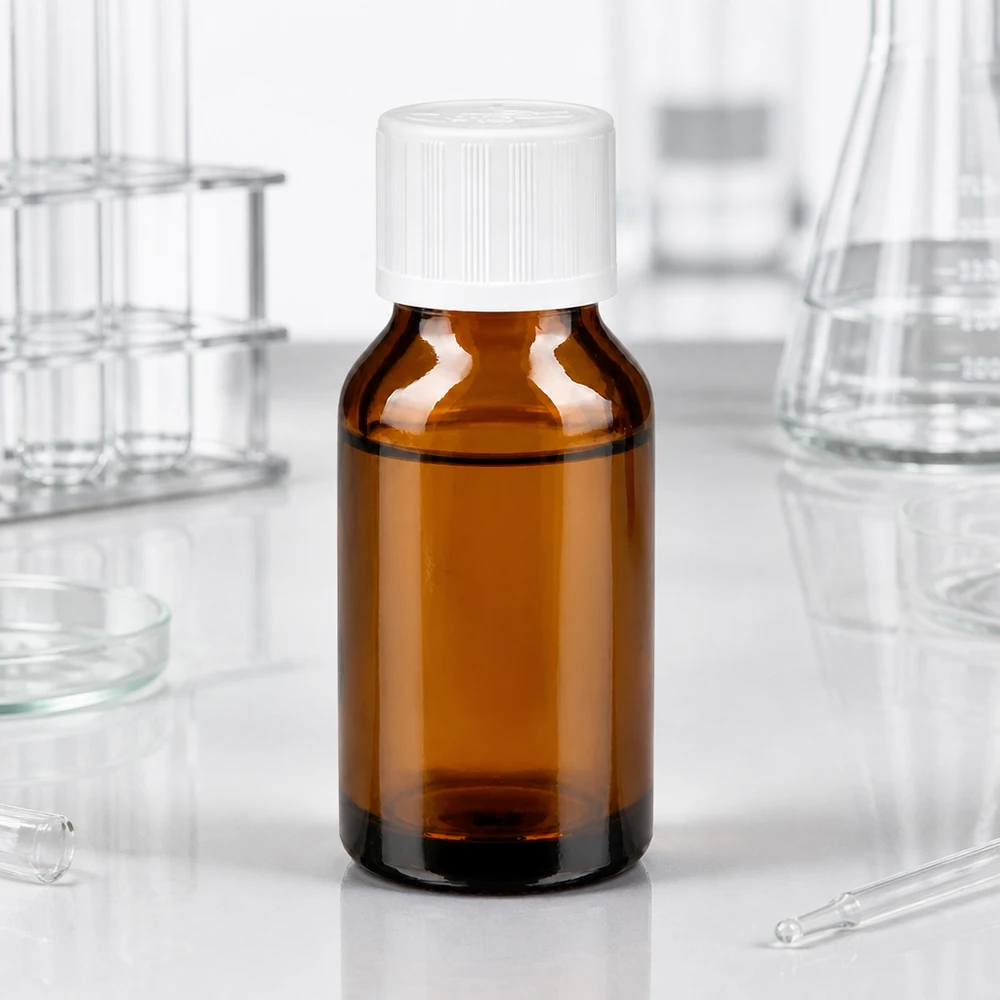 Lichtschutz-Apothekerflasche 30ml Braunglas mit weißem Tropfeinsatz 1,2mm und Sicherheitsverschluss