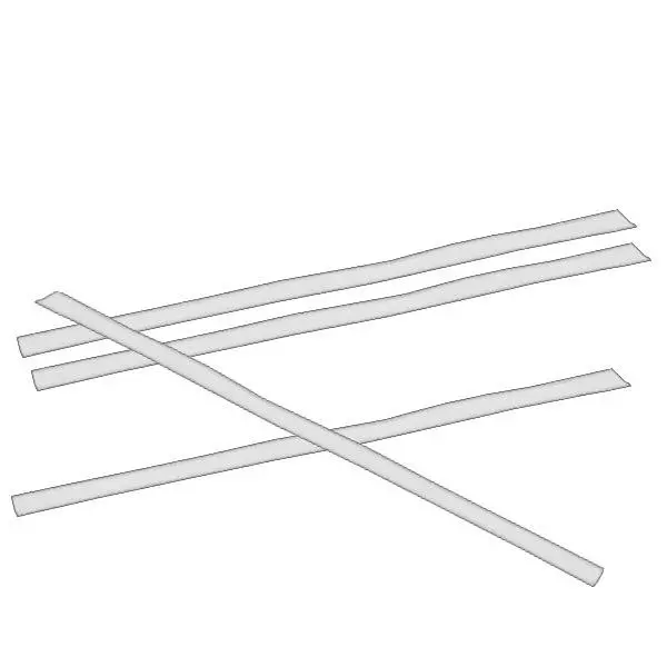 Clipbandverschluss flach weiß (100er Pack) 120mm