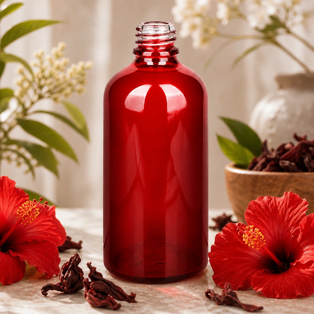 RedLine Apothekenflasche 100ml aus robustem Glas für sichere Aufbewahrung von Wirkstoffen