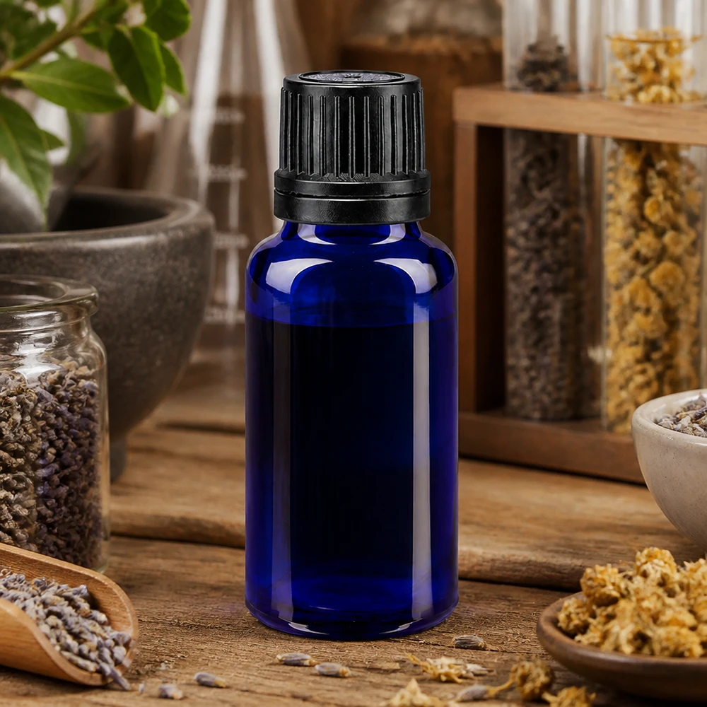 Apothekenflasche blau 20ml Tropfverschluss weiß 0.8mm Standard Hochwertige ApoGlas Tropfflasche 20ml blau mit präzisem 0,9mm Tropfer für Naturheilkunde