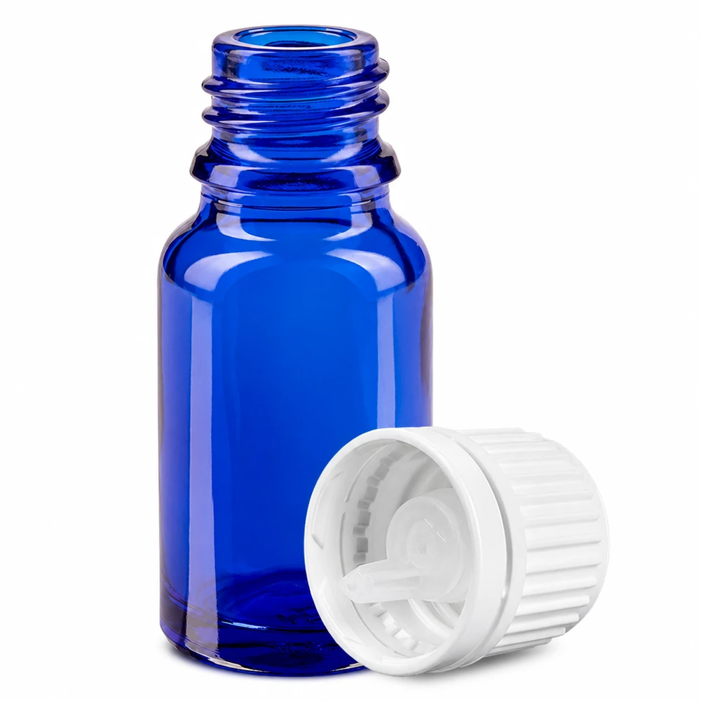 10ml Tropfflasche 0.7mm weiß Originalitätsverschluss BlueLine UT18/10 BlueLine Tropfflasche 10ml kobaltblau mit weissem Dosieraufsatz für professionelle Anwendung