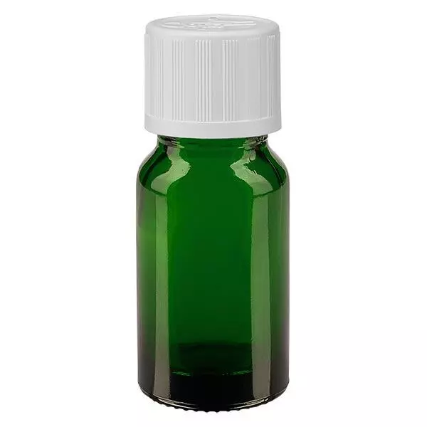 Apothekenflasche grün 10ml Schraubverschluss weiß Kindersicherung