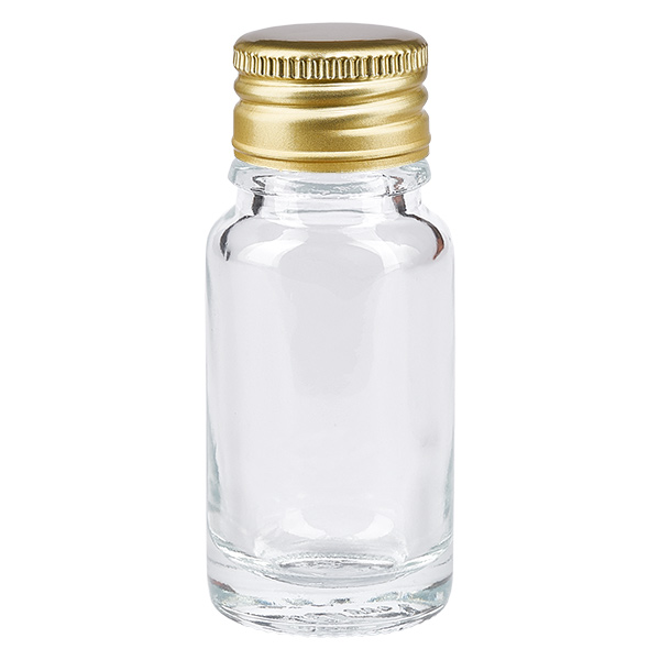 10ml Flasche 11mm Schraubverschluss Alu-Gold Standard ClearLine UT18/1