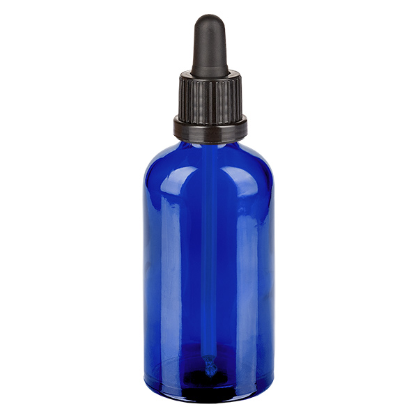 100ml Pipettenflasche schwarz Originalitätsverschluss BlueLine UT18/100