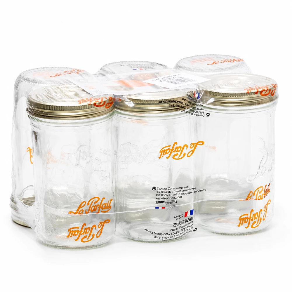 1020ml Sturzglas "Familia Wiss" 2-teiliges Deckelsystem Le P Le Parfait Sturzgläser 1020ml Familia Wiss mit 2-teiligem Deckelsystem im 6er Pack Einmachgläser aus Frankreich