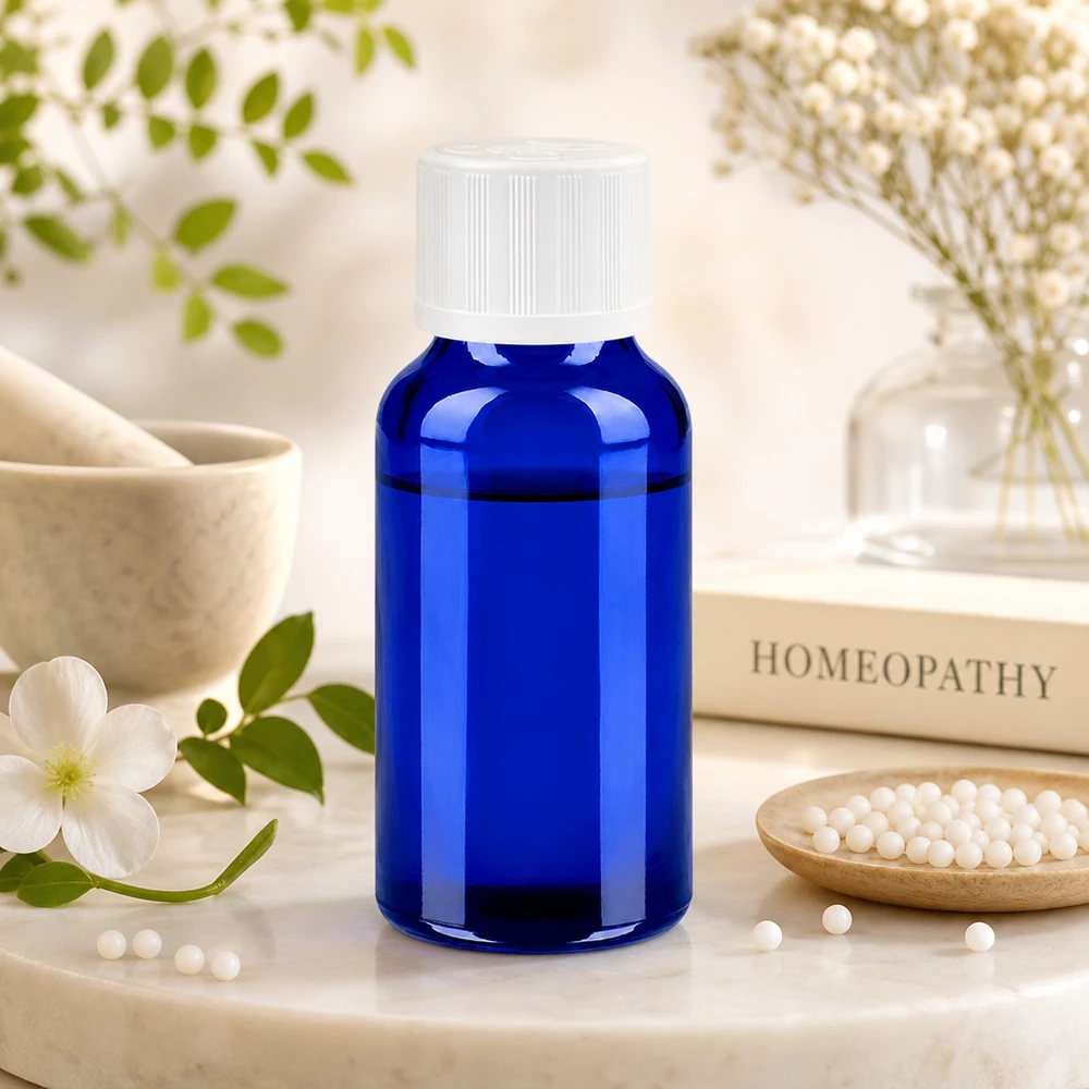 20ml Flasche 11mm Schraubverschluss weiß Standard Kindersicherung BlueLine UT18/20 Elegante 20ml Flasche mit matter Oberfläche und ergonomischem Design für einfache Handhabung