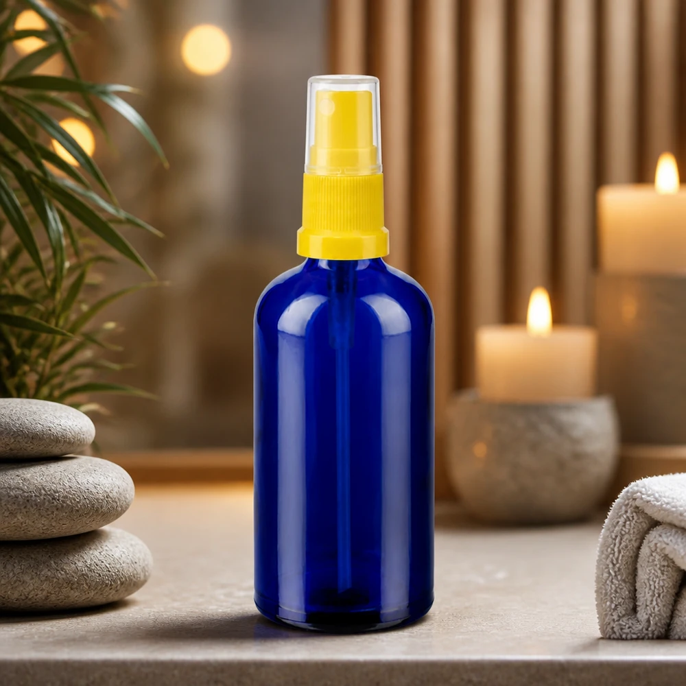 Nachfüllbare Glasflasche 100ml mit Sprühaufsatz umweltfreundlich und wiederverwendbar