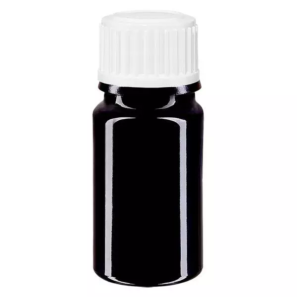 Apothekenflasche violett 5ml Schraubverschluss weißchwarz Globuli Standard Apothekenflasche violett 5ml Schraubverschluss weißchwarz Globuli Standard