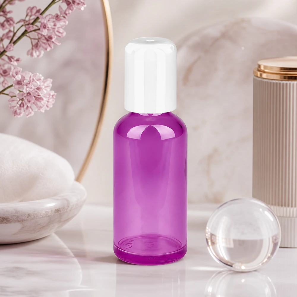 50ml Roll-On Flasche weiss Standard PurpleLine UT18/50 Roll-On Flasche 50ml STD Format mit weissem Verschluss für professionelle Kosmetikabfüllung