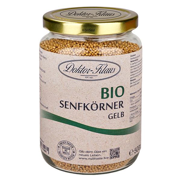 Senfkörner gelb Bio 500g Doktor-Klaus noWaste Senfkörner gelb Bio 500g Doktor-Klaus noWaste