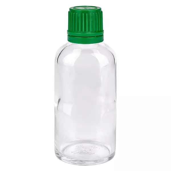 50ml Flasche 11mm Schraubverschluss grün Originalitätsverschluss ClearLine UT18/50