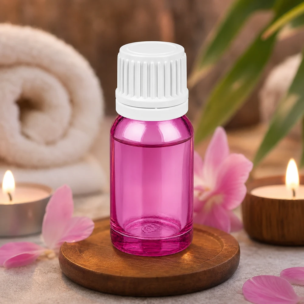 10ml Flasche in violett mit weißem Verschluss UT18/10 für sichere Lagerung und einfache Handhabung