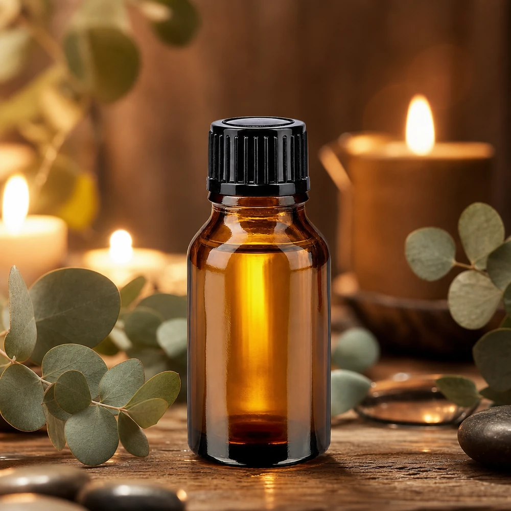 Kompakte Tropfflasche 15ml braun für Aromatherapie und Naturheilkunde