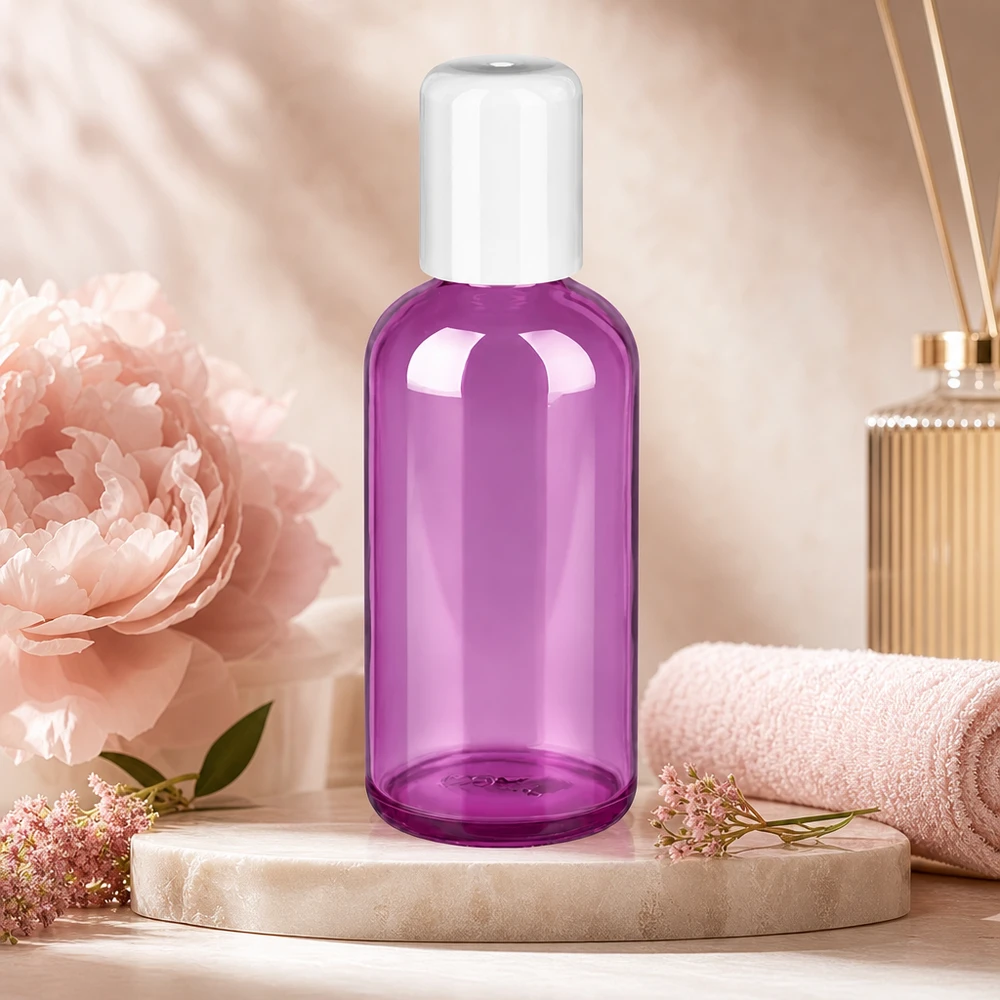 Elegante 100ml Roll-On Flasche in Purple Line Ausführung für präzise Produktverteilung ohne Verschwendung
