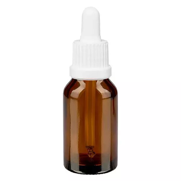 Apothekenflasche braun 30ml Pipette weiß Originalitätsverschluss