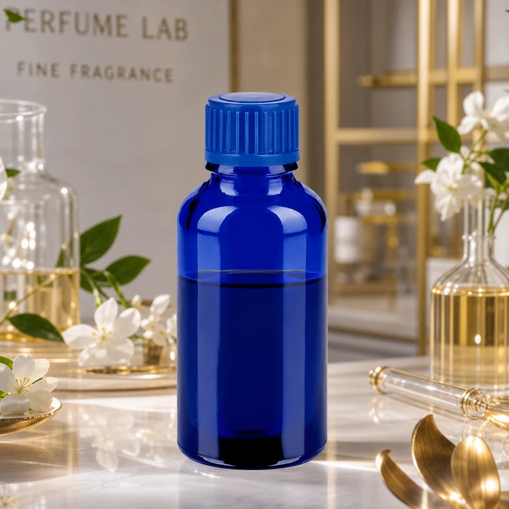 Elegante blaue 30ml Flasche mit Standard-Verschluss für DIY-Kosmetik und Mischungen