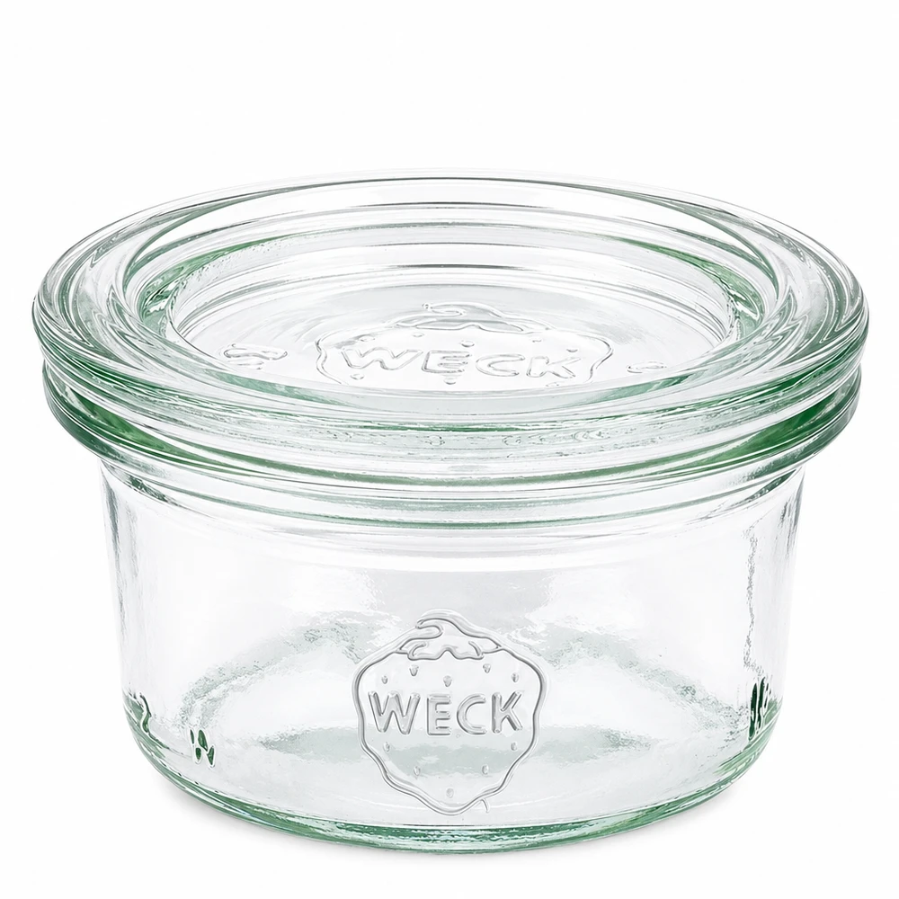 50ml Sturzglas mit Glasdeckel WECK RR60 WECK Sturzglas 50ml mit Glasdeckel RR60 Einmachglas transparent für Marmelade und Konserven