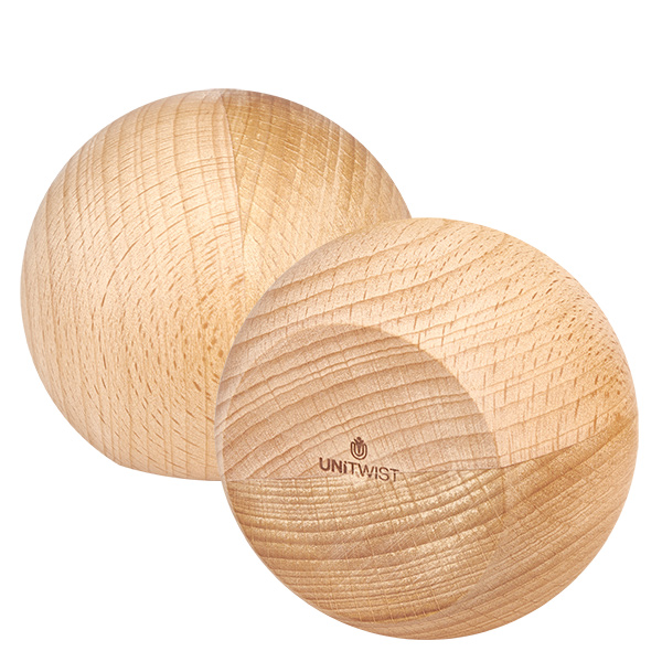 UNiTWIST Holzkugel (Buche) für WECK RR80 UNiTWIST Holzkugel aus Buche für WECK RR80 Gläser - zwei natürliche Holzkugeln mit sichtbarer Maserung