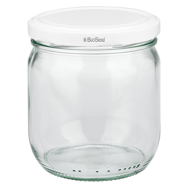 425ml Rundglas + BioSeal Deckel weiß UNiTWIST