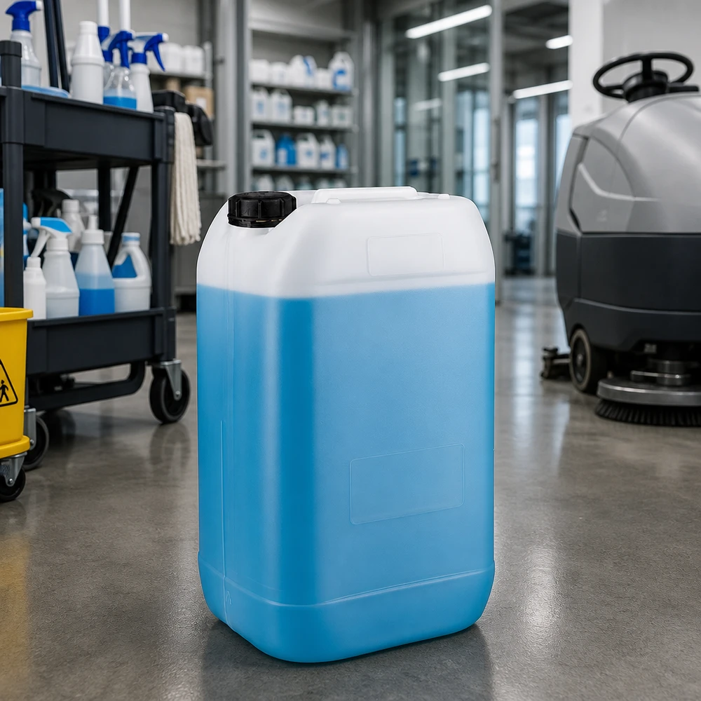 Kanister 15 Liter mit Schraubverschluss Originalitätsverschluss Vierkantkanister 15 Liter mit schmaler Ausgießöffnung und manipulationssicherem OV Deckel