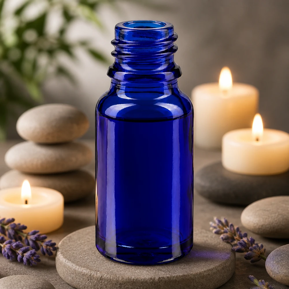 Tropfflasche 10ml DIN 18 BLAUGLAS Vielseitige 10ml Glasflasche in Apothekenblau für Kosmetik Seren und selbstgemachte Tinkturen
