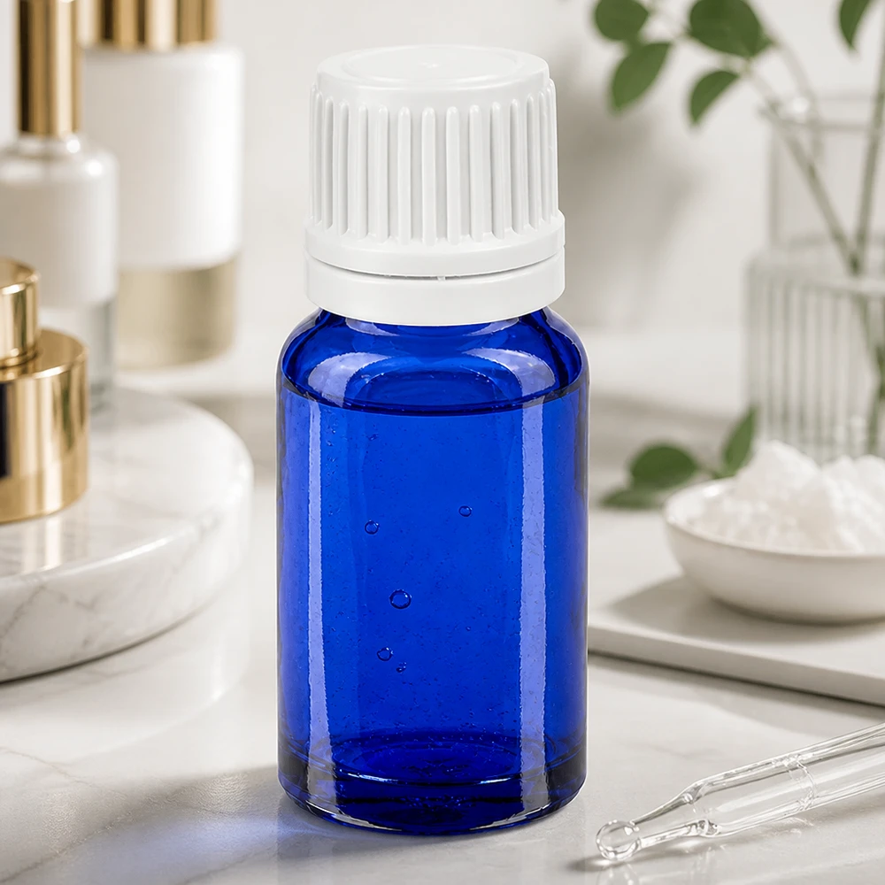 10ml Tropfflasche 0.7mm weiß Originalitätsverschluss BlueLine UT18/10 Vielseitige 10ml Flasche mit Tropfer perfect für DIY-Kosmetik und selbstgemischte Seren