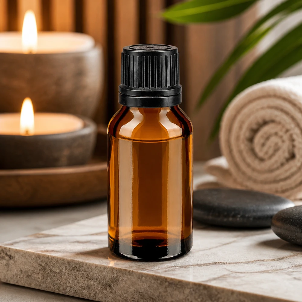 Apothekenflasche braun 15ml Schraubverschluss schwarz Giessring Originalitätsverschluss Kompakte 15ml Braunglas-Apothekerflasche mit Gießring für Kosmetik und Naturheilkunde