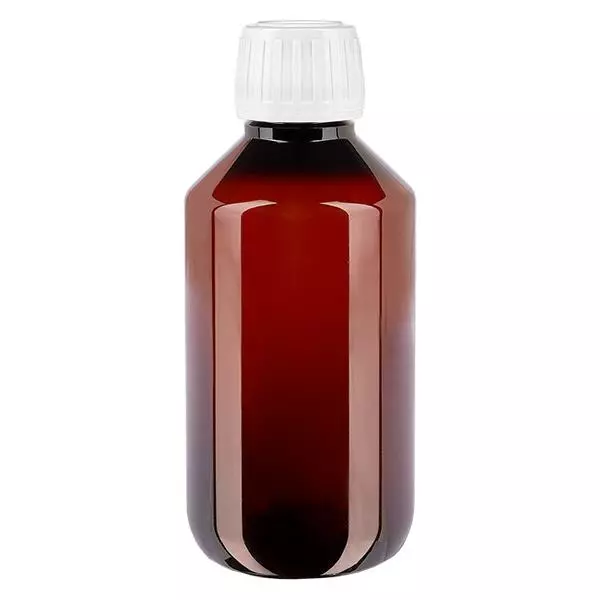 PET Flasche 200ml mit weißem Standard Originalitätsverschluss