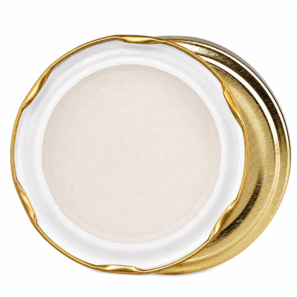 UNiTWIST TO82 gold, BioSeal, BPA-NI, unitemp Goldener UNiTWIST TO82 Deckel mit weißer BioSeal Einlage Schutz vor BPA unitemp