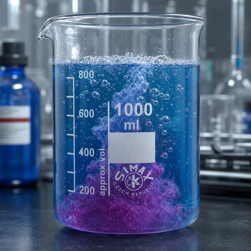 Dickwandiges Laborbecherglas 1000ml Borosilikatglas mit Milliliter-Skala für exakte Dosierungen