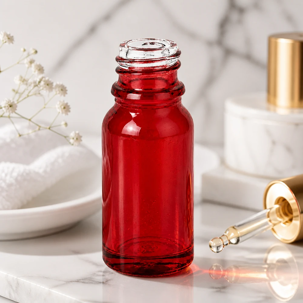 10ml Apothekenflasche RedLine UT18/10 UNiTWIST 10ml RedLine Glasflasche UT18/10 mit auslaufsicherem Verschluss für homöopathische Präparate