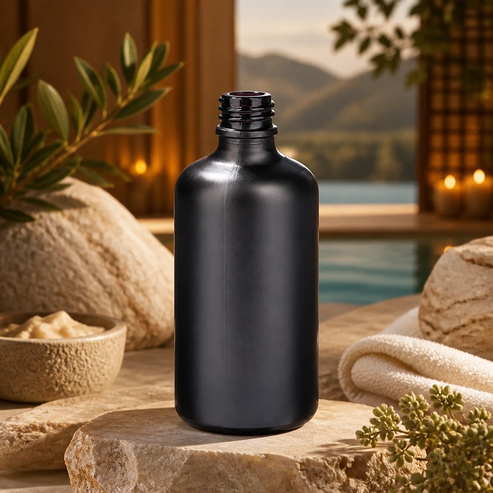 100ml Apothekerflasche BlackLine UT18/100 UNiTWIST mit breiter Öffnung für einfaches Befüllen
