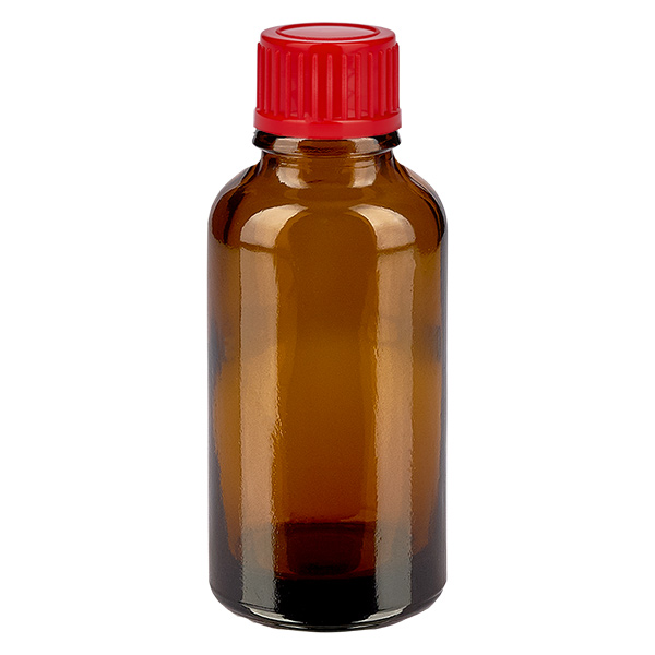 30ml Flasche 11mm Schraubverschluss rot Standard BrownLine UT18/30