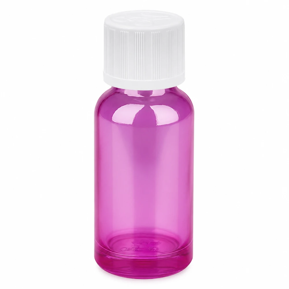 20ml Tropfflasche 1.2mm weiß Standard Kindersicher PurpleLine.UT18/20 Tropfflasche 20ml violett mit 18mm Gewinde für sichere Aufbewahrung von Flüssigkeiten