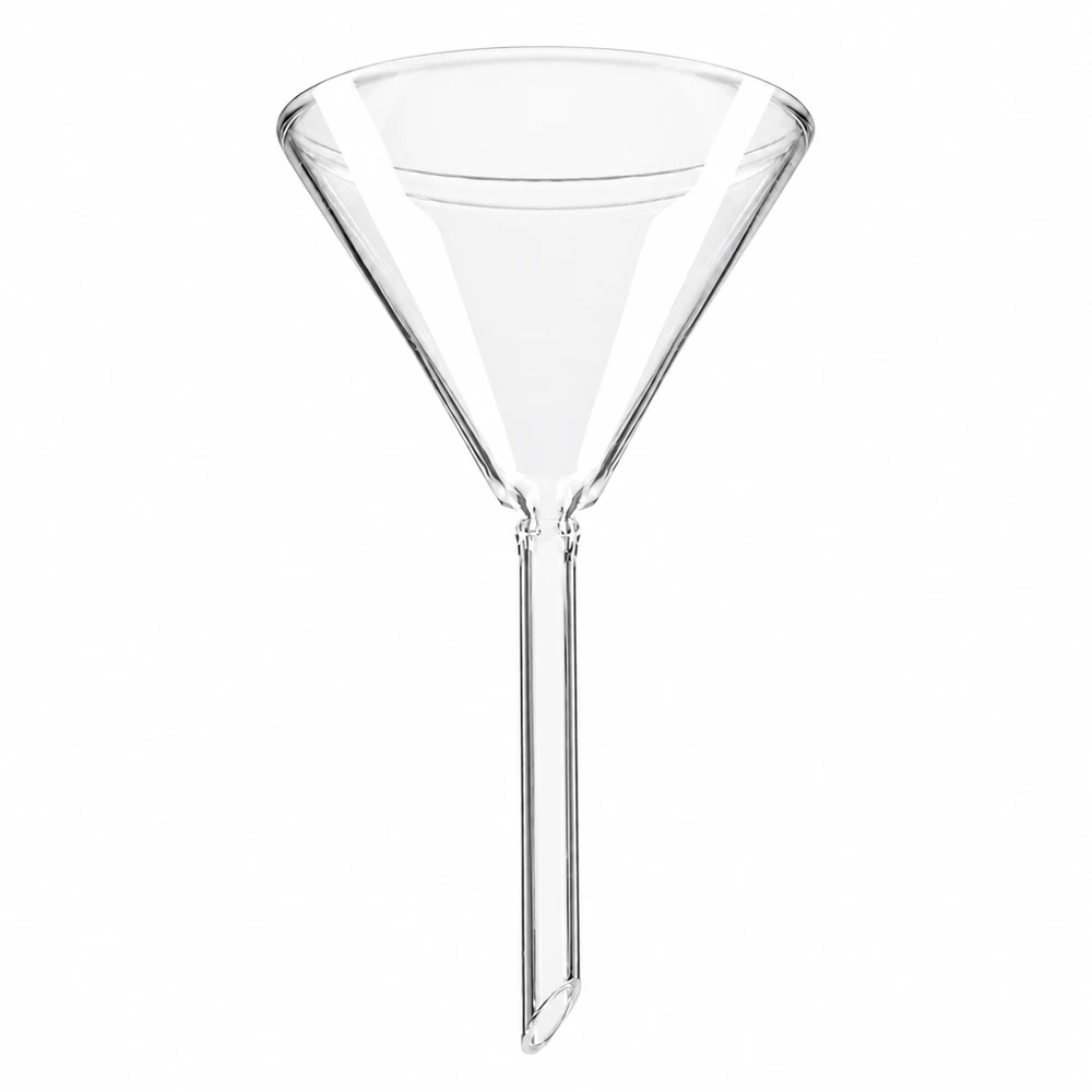 Durchsichtiger Einfülltrichter Ø 70mm aus Kalk-Soda-Glas mit 60 Grad Trichterwinkel