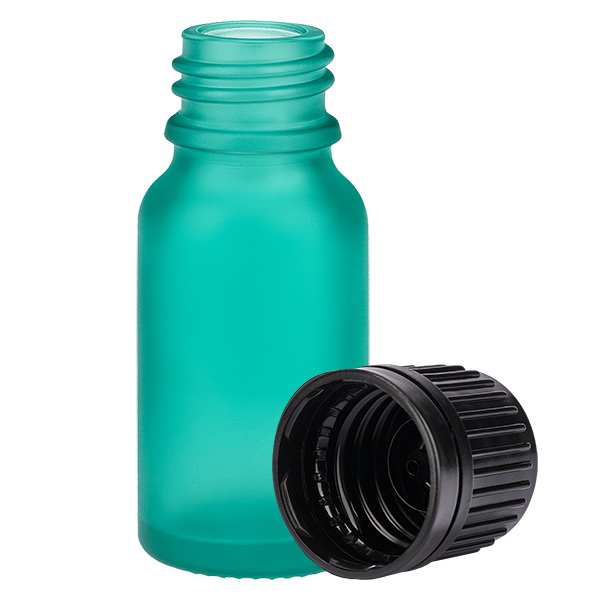 10ml Flasche 11mm Schraubverschluss schwarz Originalitätsverschluss GreenLine UT18/10 10ml Flasche 11mm Schraubverschluss schwarz Originalitätsverschluss GreenLine UT18/10