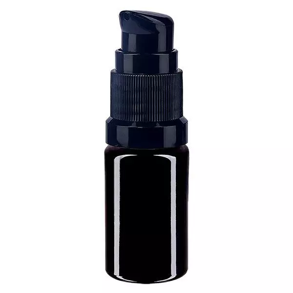 Apothekenflasche violett 5ml PumpVerschluss schwarz Standard Apothekenflasche violett 5ml PumpVerschluss schwarz Standard