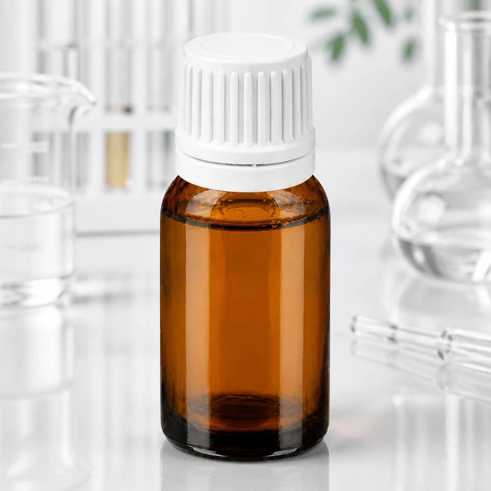 10ml braune Glasflasche mit weißem Tropfverschluss ideal für Aromatherapie und Homöopathie