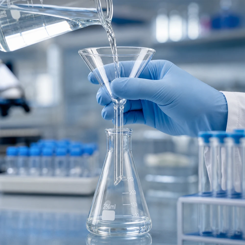 Trichter ø75mm Borosilikat Winkel 60 Kurzstil Säurebeständiger Labortrichter Borosilikat 75mm kurzer Hals für aggressive Chemikalien