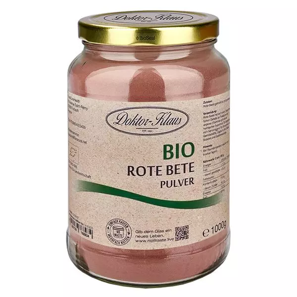 Rote Bete Pulver Bio 1000g Doktor-Klaus noWaste Rote Bete Pulver Bio 1000g Doktor-Klaus noWaste