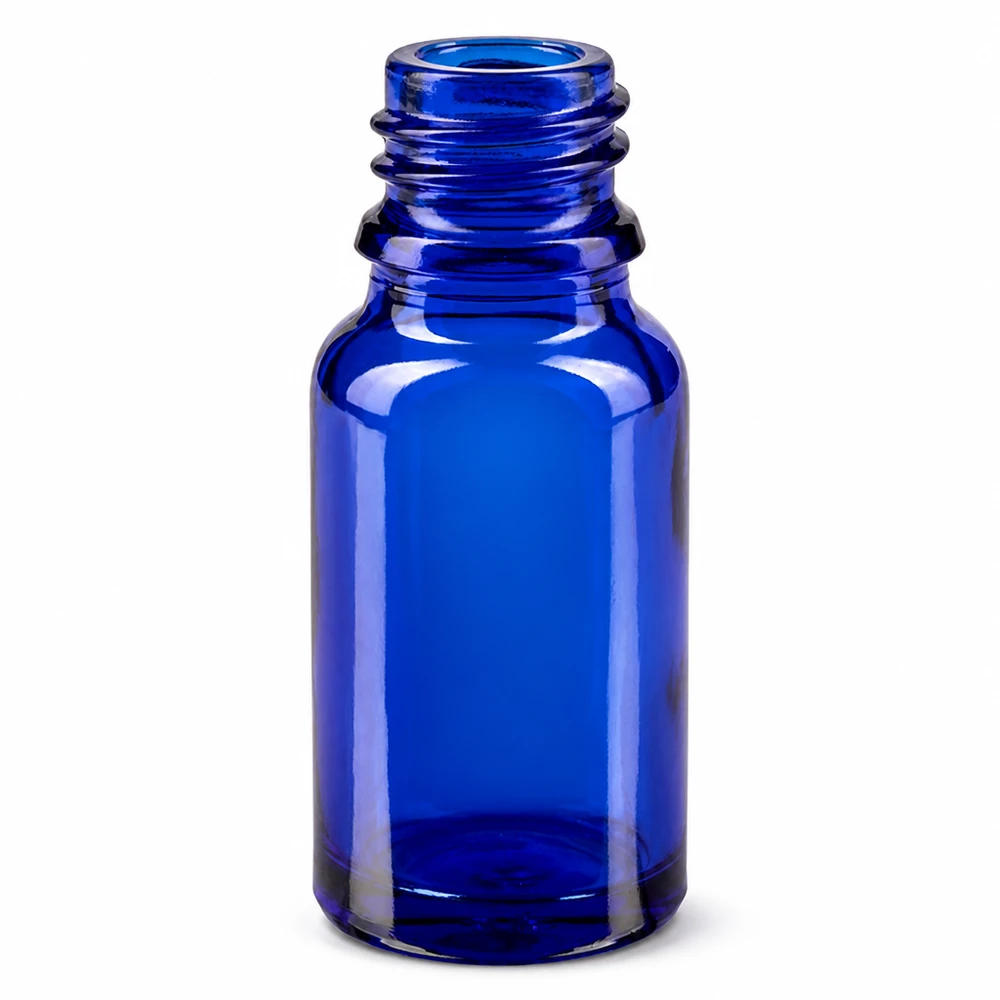 Tropfflasche 10ml DIN 18 BLAUGLAS 10ml Glasflasche in intensivem Blau mit praktischem Schraubverschluss für kleine Mengen